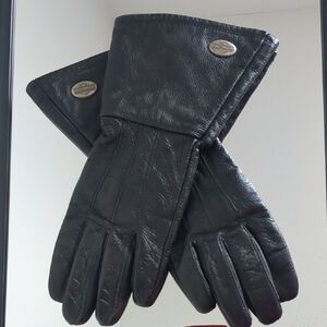 Harley Davidson - Woman's Black Leather Gloves